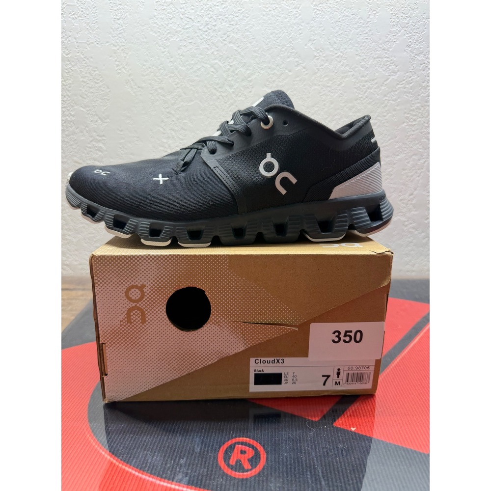 On Running Cloud X 3 Mens 7 Black Rock Training Shoes 60.98705